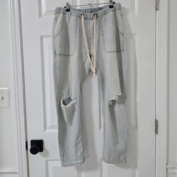 OneTeaspoon Shabbies Low Rise Dropped Crotch Jeans Size M - Picture 2 of 7